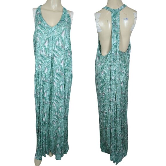 Bob Timberlake sleeveless summer Tropical Maxi dress size XL tall - Picture 1 of 16